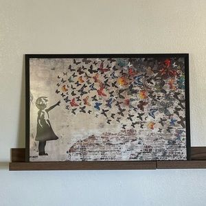 Framed Banksy Graffiti Pop Art 16x24”